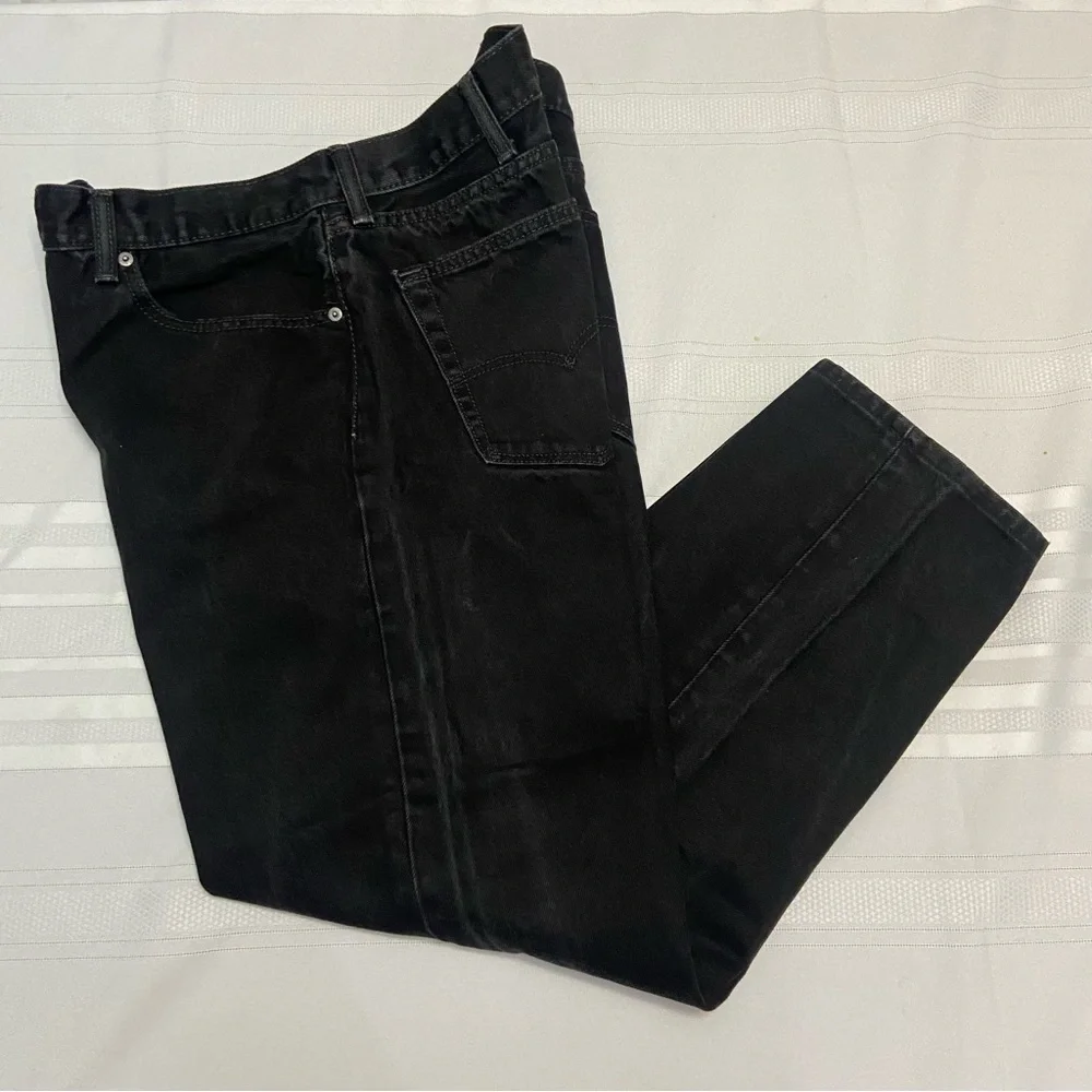 LEVI’S 505 Black Mens Bootcut Jeans EUC Size 40 x 29